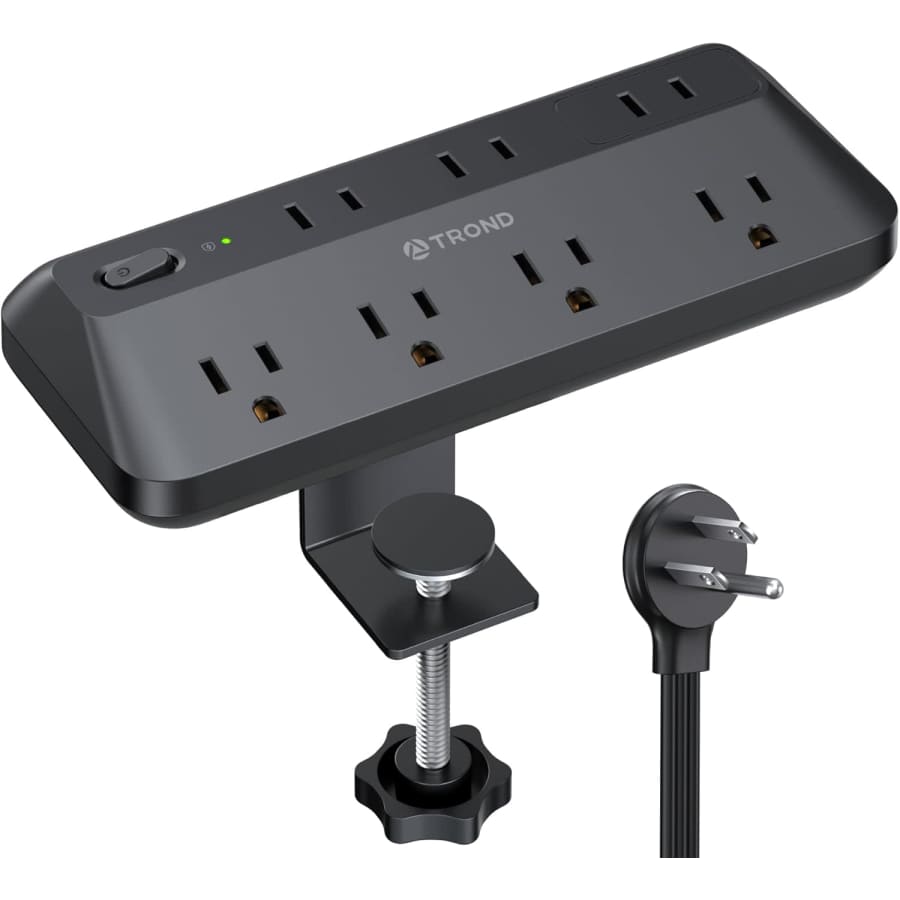 Trond 6-Foot 7-Outlet Desk Clamp-On Power Strip w/ Surge Protection: $12.99