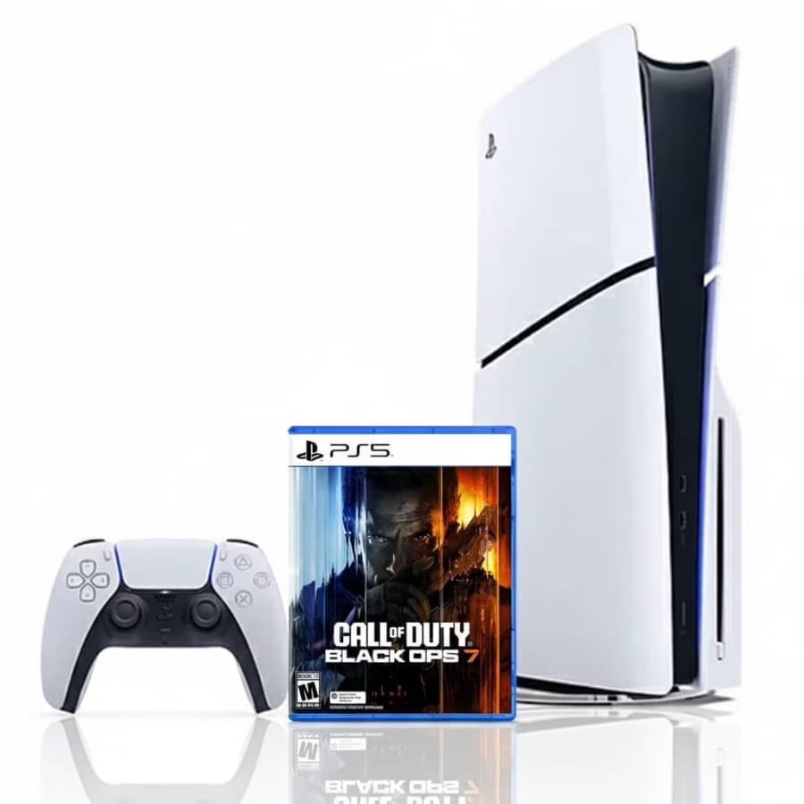 PlayStation 5 Slim Disc Edition Console + Call of Duty Black Op 7: $470