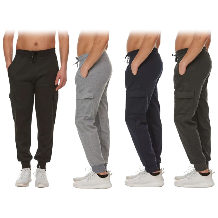 Men's Jogger Pants with Cargo Pockets 3-Pack: $30