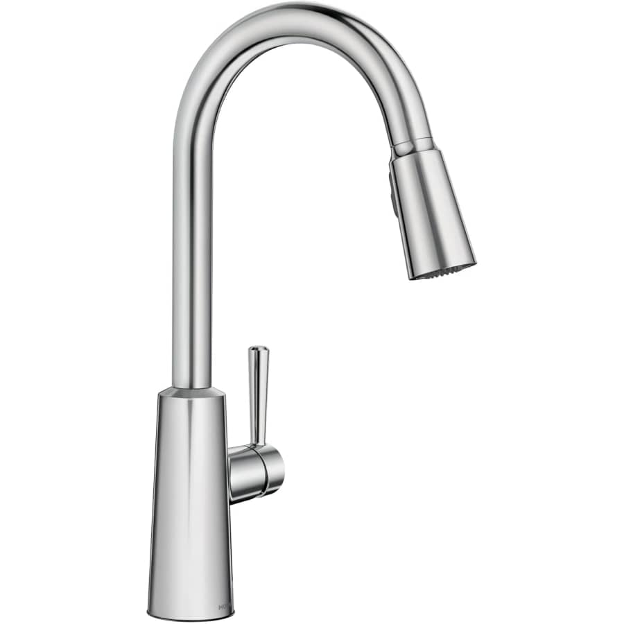 Moen Riley Chrome One-Handle Pulldown Kitchen Faucet: $144 Moen Riley Chrome One-Handle Pulldown Kitchen Faucet: $144