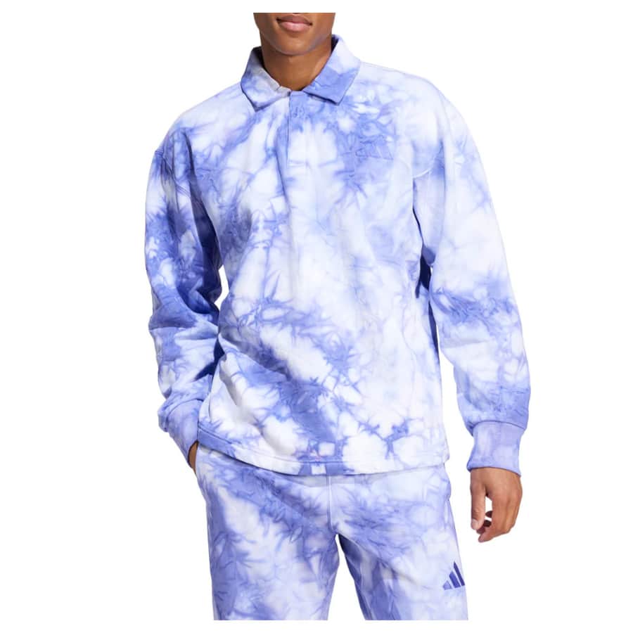 adidas Men's All Season Tie-Dye Polo Shirt: $13