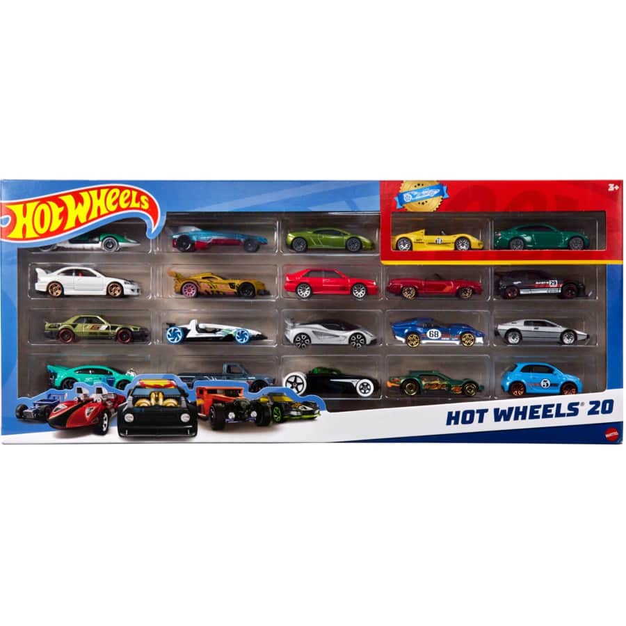 Hot Wheels Sports and Race Car 20-Pack: $15