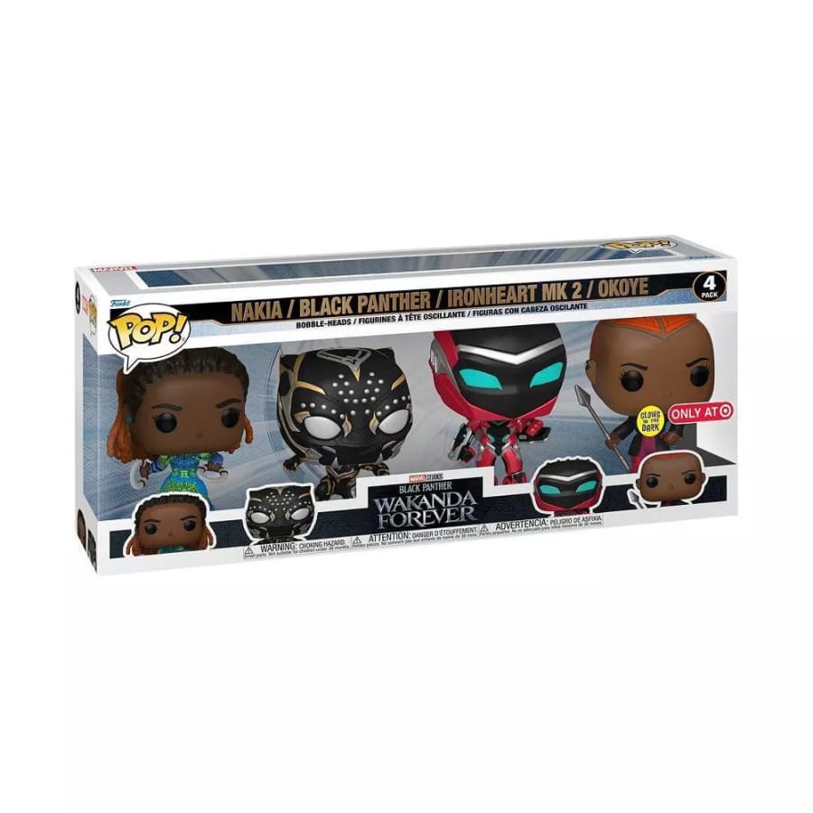 Funko Pop! Marvel Black Panther Wakanda Forever 4-Pack: $13 Funko Pop! Marvel Black Panther Wakanda Forever 4-Pack: $13