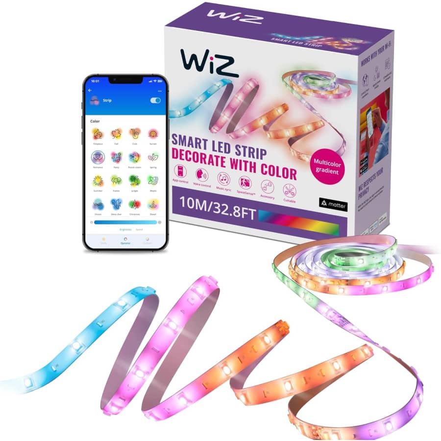 WiZ Connected 33ft LED Light Strip: $24