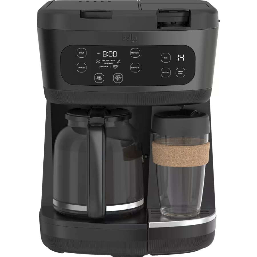 Bella Pro MultiBrew 12-Cup Drip & Single-Serve Coffee Maker: $59.99 Bella Pro MultiBrew 12-Cup Drip & Single-Serve Coffee Maker: $59.99