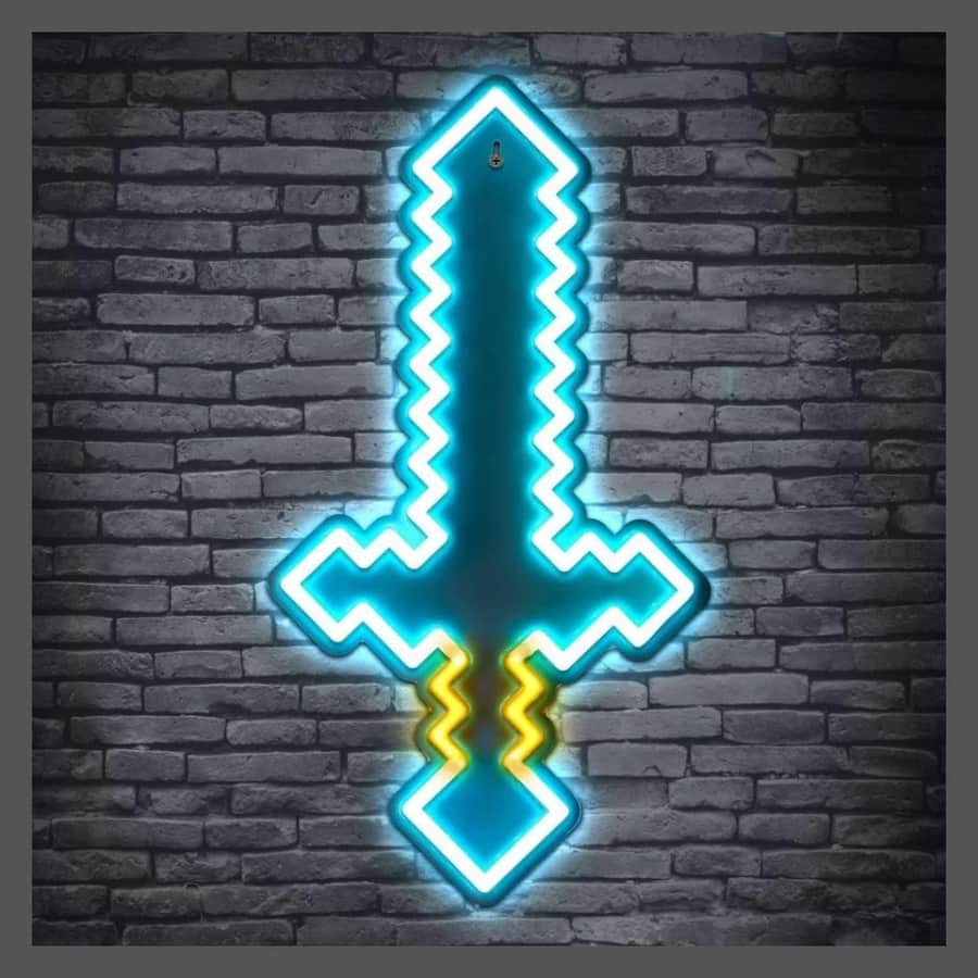 Open Box Minecraft Diamond Sword RGB Wall Light: $11 Open Box Minecraft Diamond Sword RGB Wall Light: $11