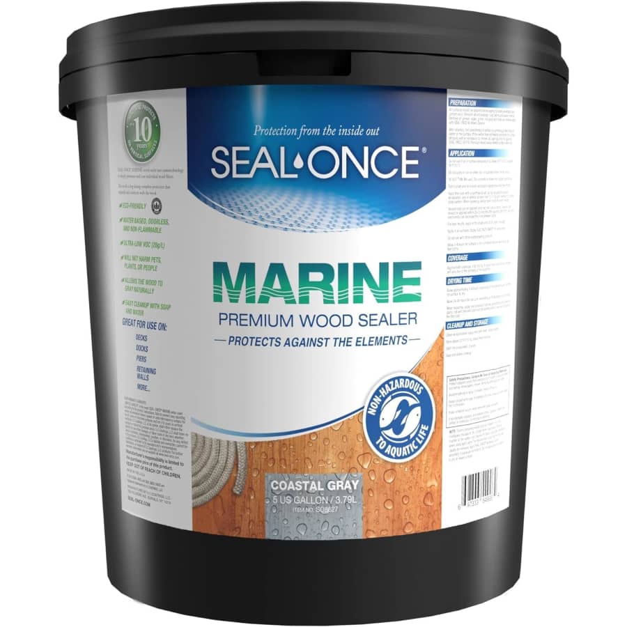 Seal-Once Marine Premium Wood Sealer 5-Gallon Tub: $265