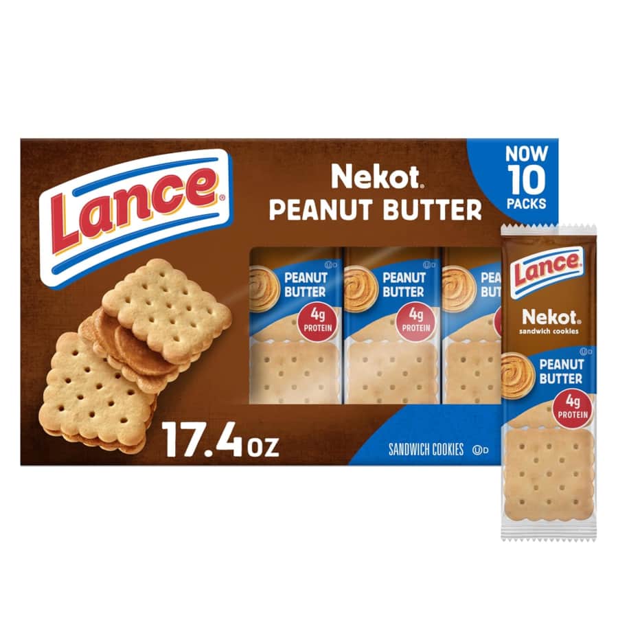 Lance Nekot Peanut Butter Sandwich Cookies 10-Pack: $3.67 via Sub & Save Lance Nekot Peanut Butter Sandwich Cookies 10-Pack: $3.67 via Sub & Save