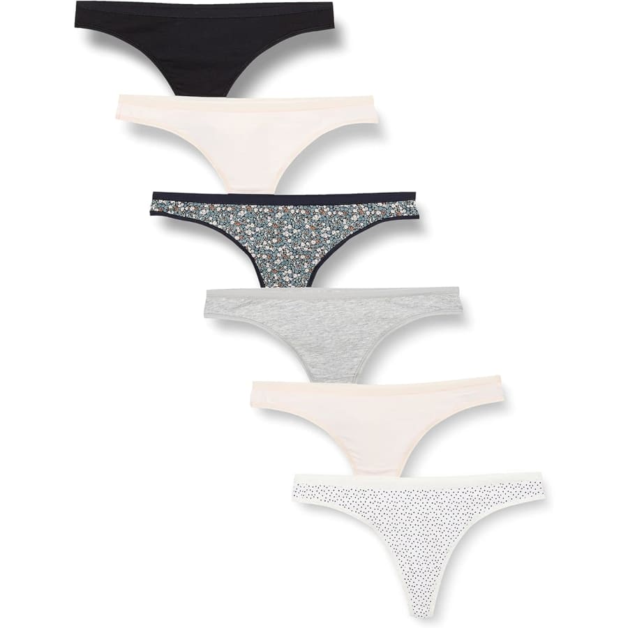 Amazon Essentials Women's Cotton Thong 6-Pack: $3.56