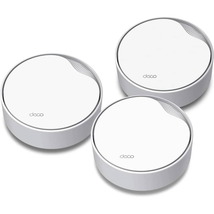 TP-Link Deco AX3000 PoE Mesh WiFi 6 System 3-Pack: $220