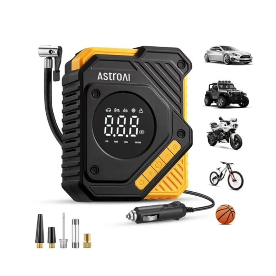 AstroAI 12V DC Tire Inflator / Air Compressor: $12.99 AstroAI 12V DC Tire Inflator / Air Compressor: $12.99
