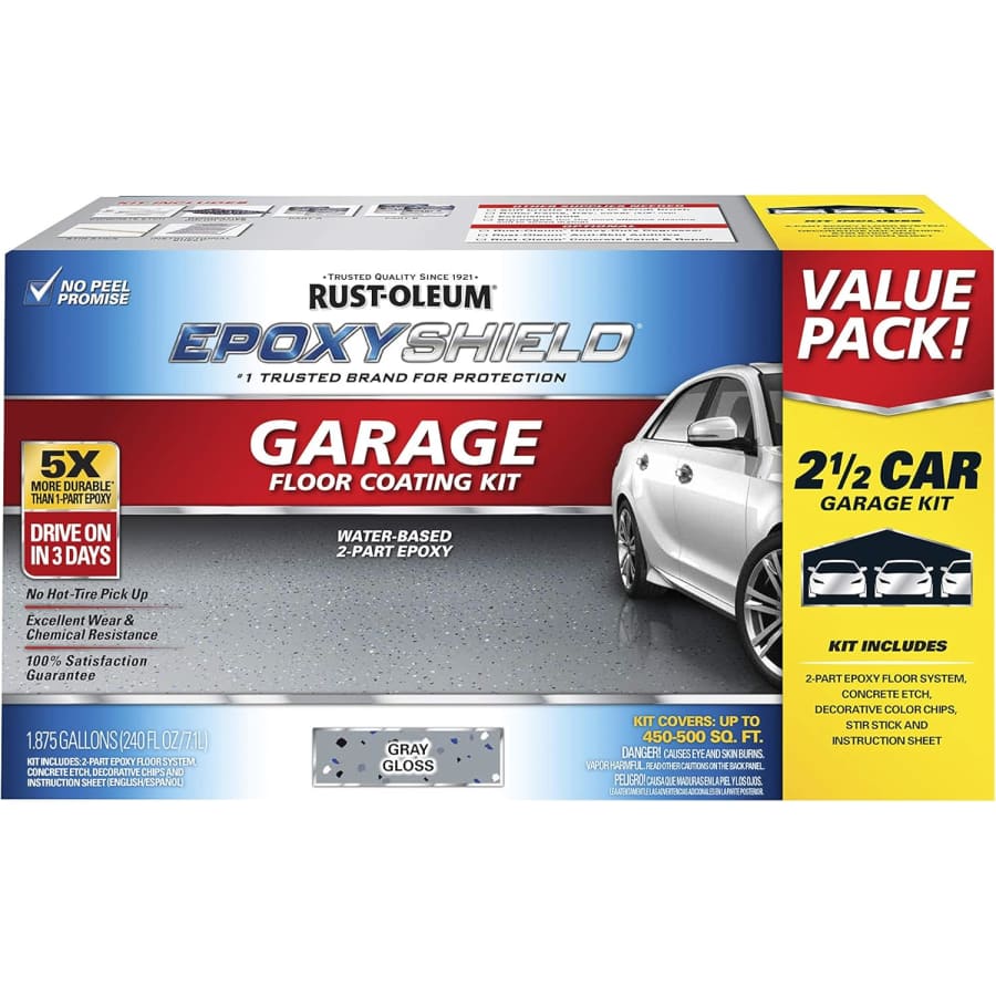 Rust-Oleum EpoxyShield Garage Floor Coating 2-Gallong Kit for 2.5-Car Garage: $175 Rust-Oleum EpoxyShield Garage Floor Coating 2-Gallong Kit for 2.5-Car Garage: $175