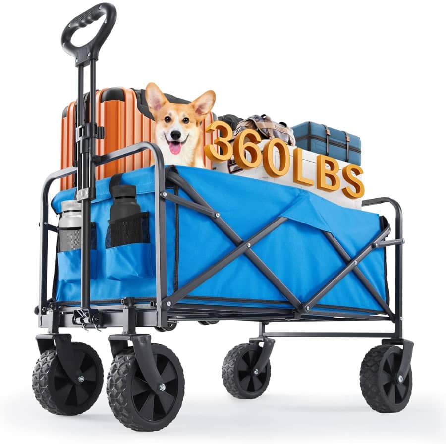 Sweetcrispy 120-Liter Collapsible Foldable Wagon Cart: $33