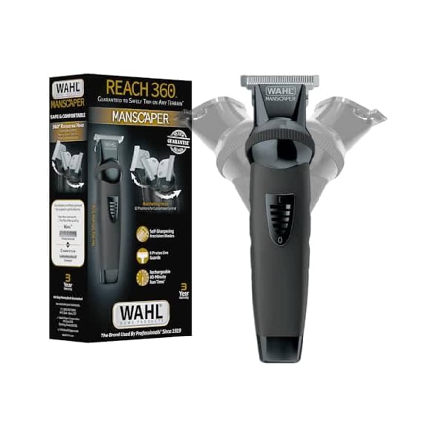 Wahl Manscaper Reach 360 Ratchet Head Cordless Body and Beard Trimmer: $17.99 Wahl Manscaper Reach 360 Ratchet Head Cordless Body and Beard Trimmer: $17.99