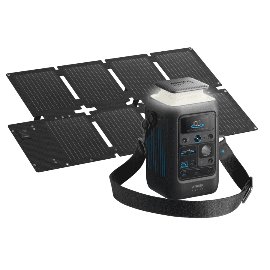 Anker Solix C300X 288Wh Portable Power Station w/ 60W Solar Panel: $236