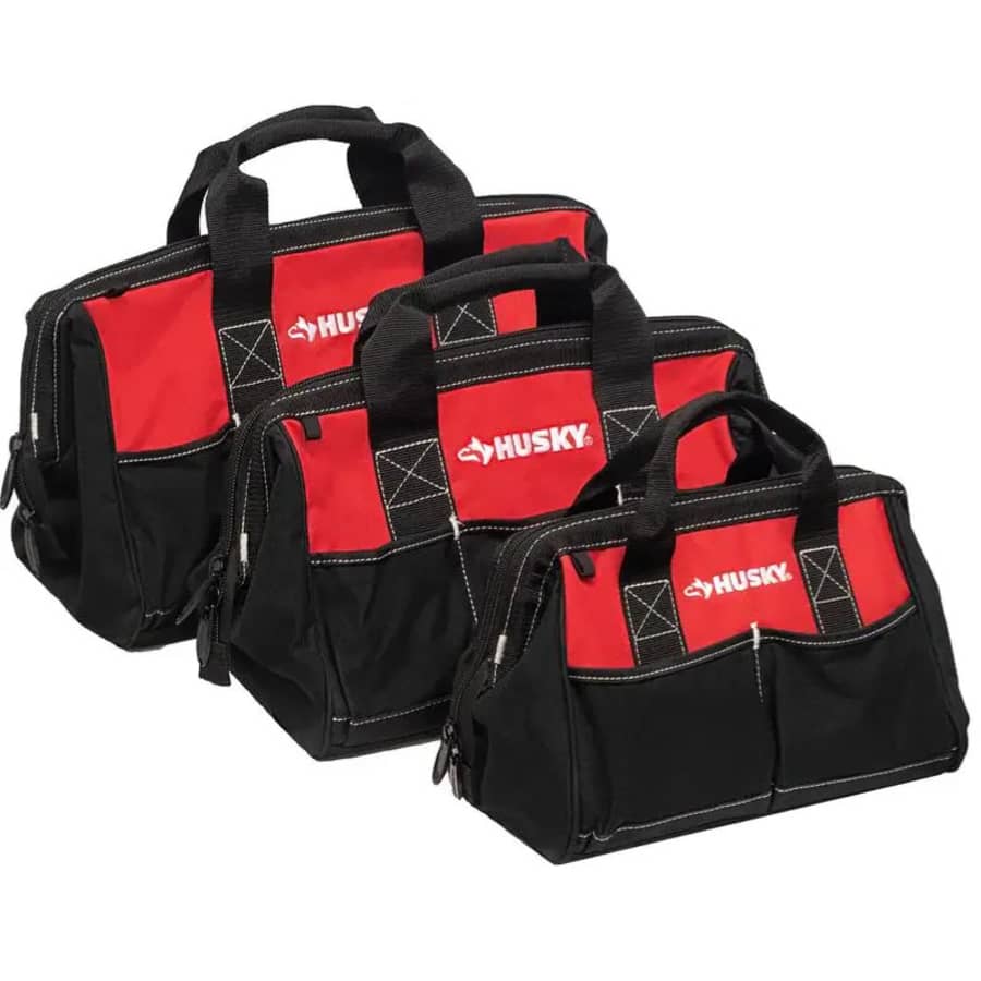 Husky 3 Tool Bag Combo Kit: $30
