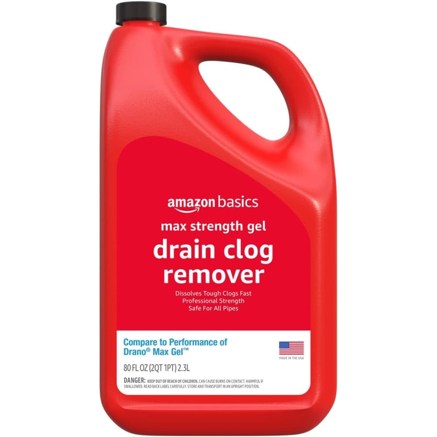 Amazon Basics Max Strength Drain Cleaner 80-oz Bottle: $6.25 Amazon Basics Max Strength Drain Cleaner 80-oz Bottle: $6.25