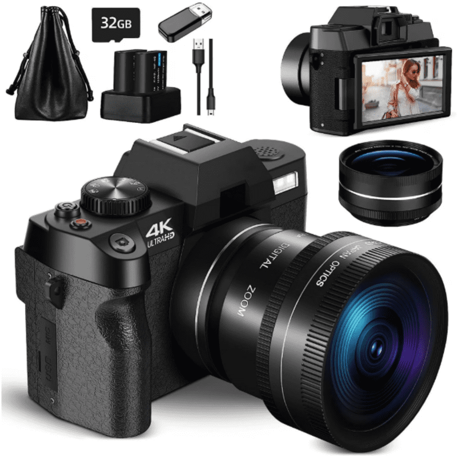 48MP 4K Digital Vlogging Camera w/ Wide Angle Lens and 16x Digital Zoom: $133 48MP 4K Digital Vlogging Camera w/ Wide Angle Lens and 16x Digital Zoom: $133