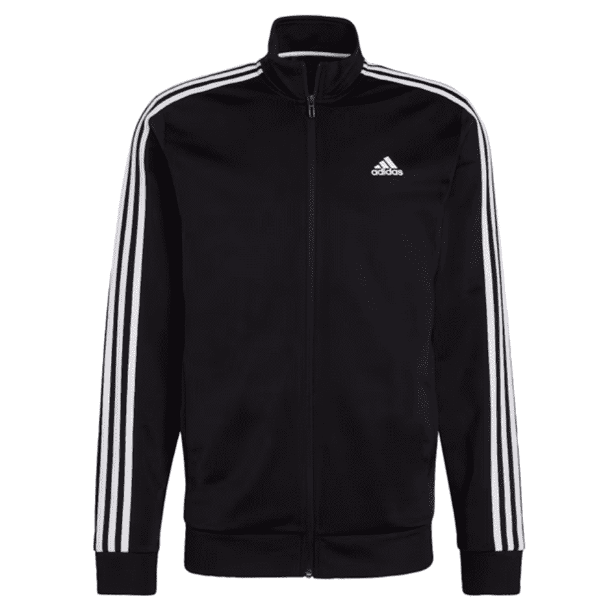 adidas Men's Essentials Warm-Up 3-Stripes Track Jacket: $14 adidas Men's Essentials Warm-Up 3-Stripes Track Jacket: $14