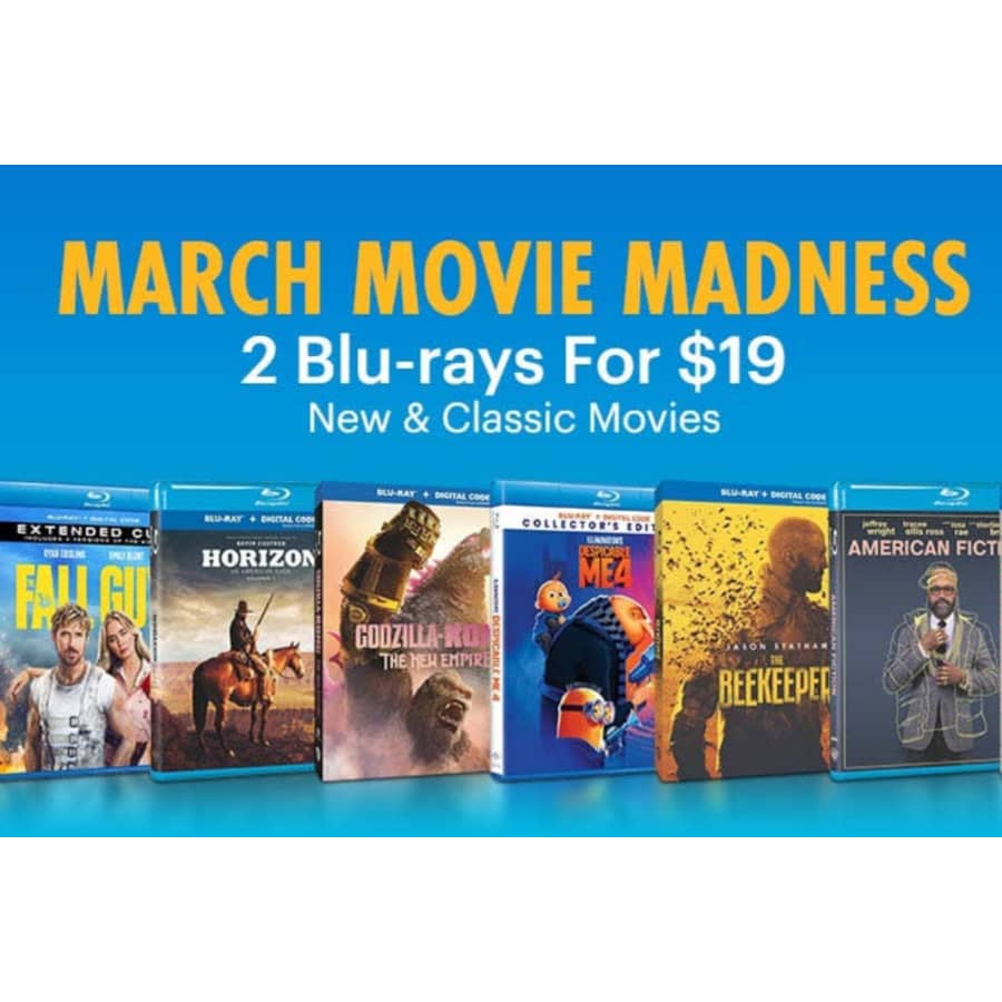 Gruv March Movie Madness: 2 Blu rays for $19, 3 4Ks for $30 Gruv March Movie Madness: 2 Blu rays for $19, 3 4Ks for $30