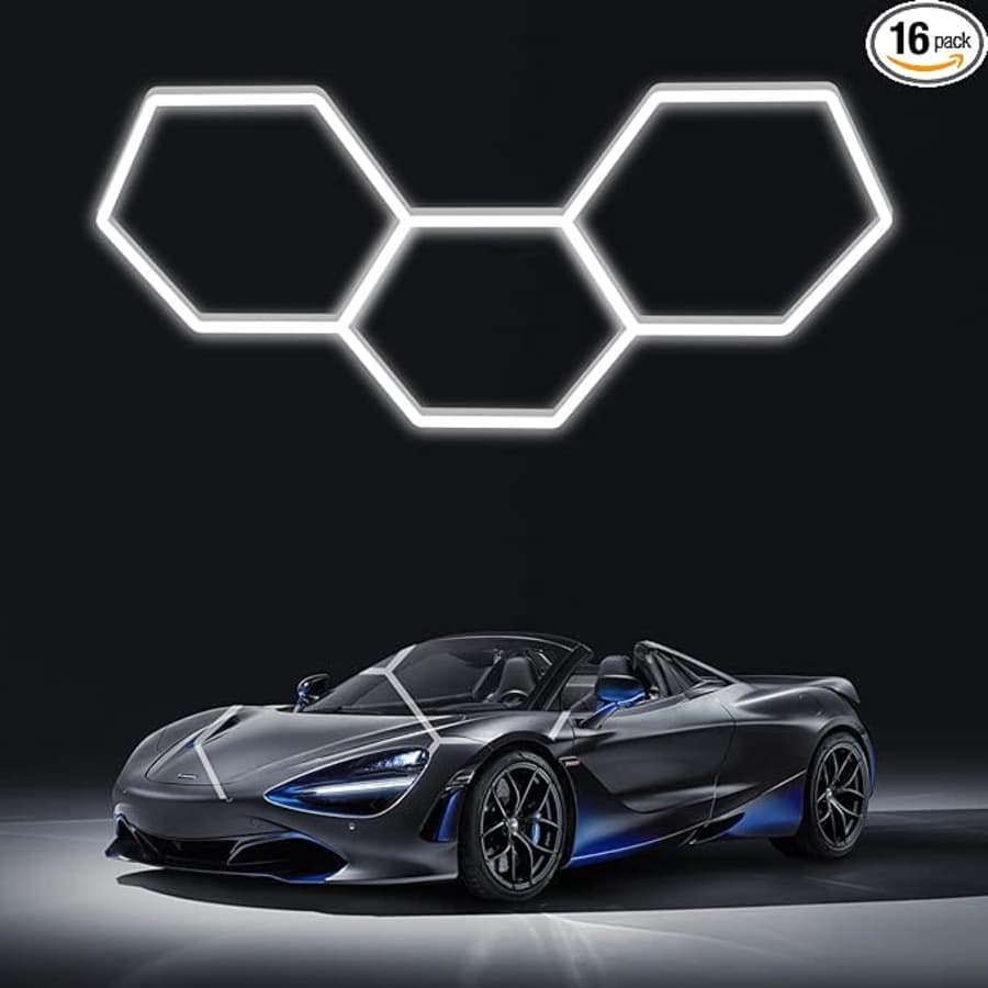 LED Hexagon 3-Hex Garage Lights 16-Pack: $31.08