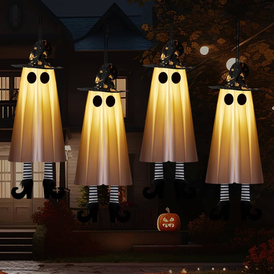 4-Piece Hanging Ghost Decor: $20 w/ Prime 4-Piece Hanging Ghost Decor: $20 w/ Prime