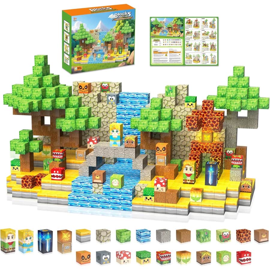 Jacier 200-Piece Light Up Magnetic Building Blocks Set: $26 w/ Prime