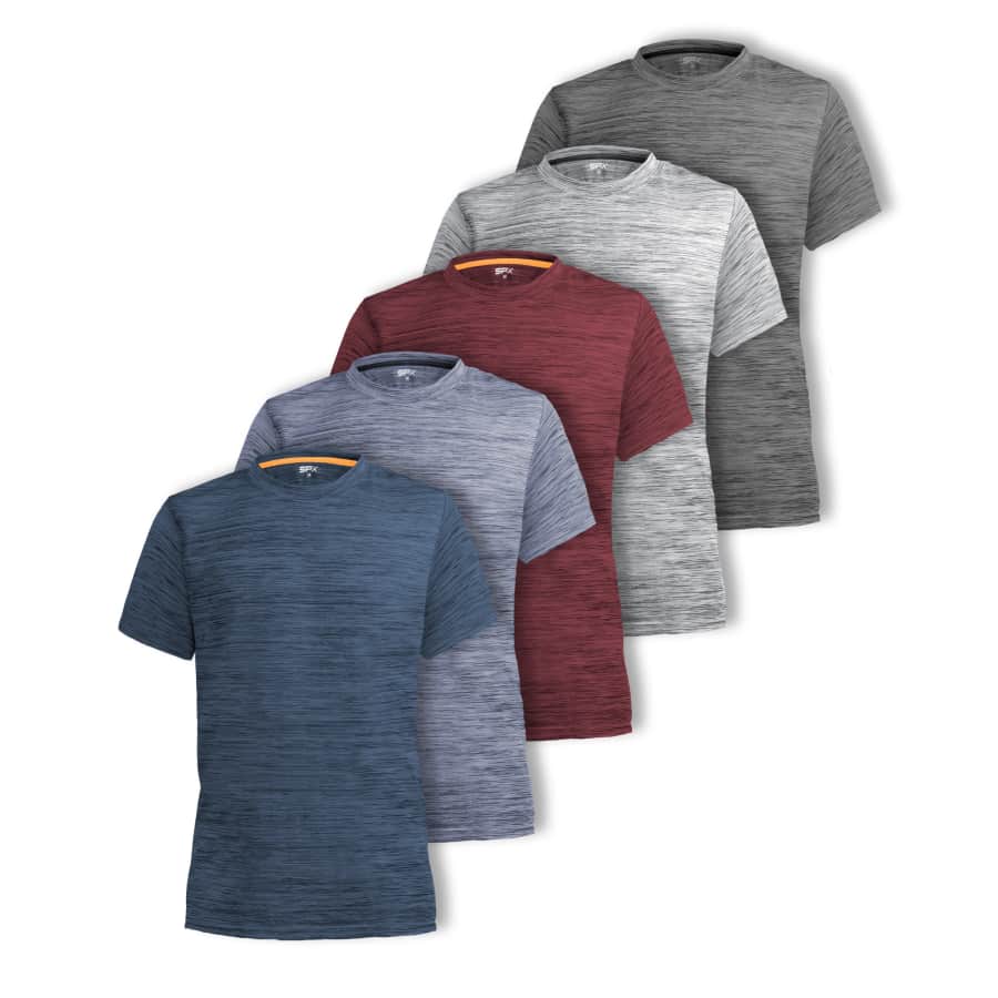 Men's Dry-Fit Performance Crew T-Shirts 5-Pack: $31