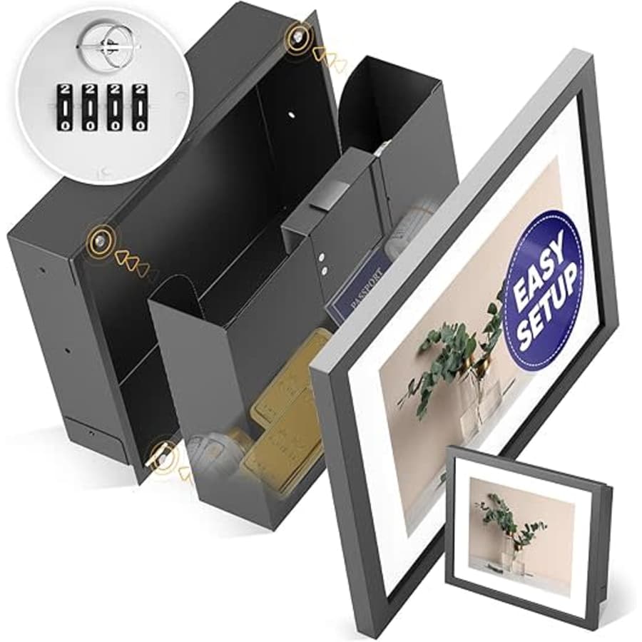 Elder Welder Picture Frame Hidden Wall Safe: $80