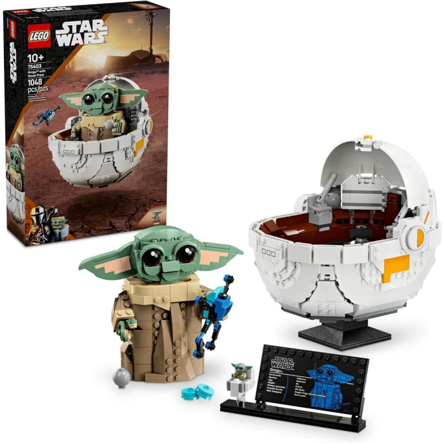 LEGO Star Wars: The Mandalorian Grogu with Hover Pram Building Set: $70