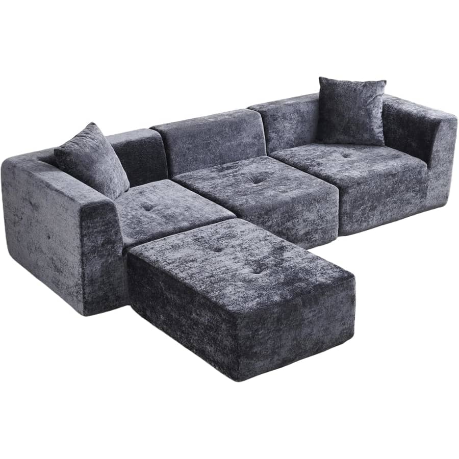 Aimstyto 108" L-Shape Modular Sectional Sofa: $334.99