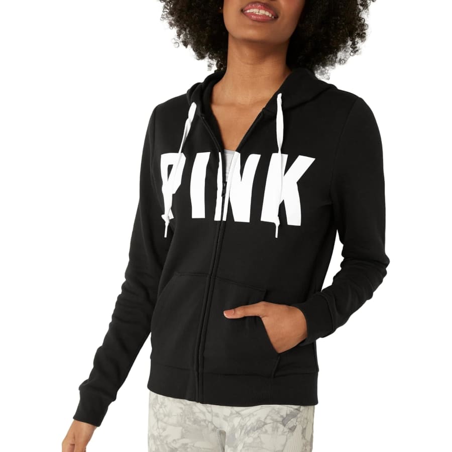 Victoria's Secret PINK Logo Zip-up Sweatshirt: $19.99