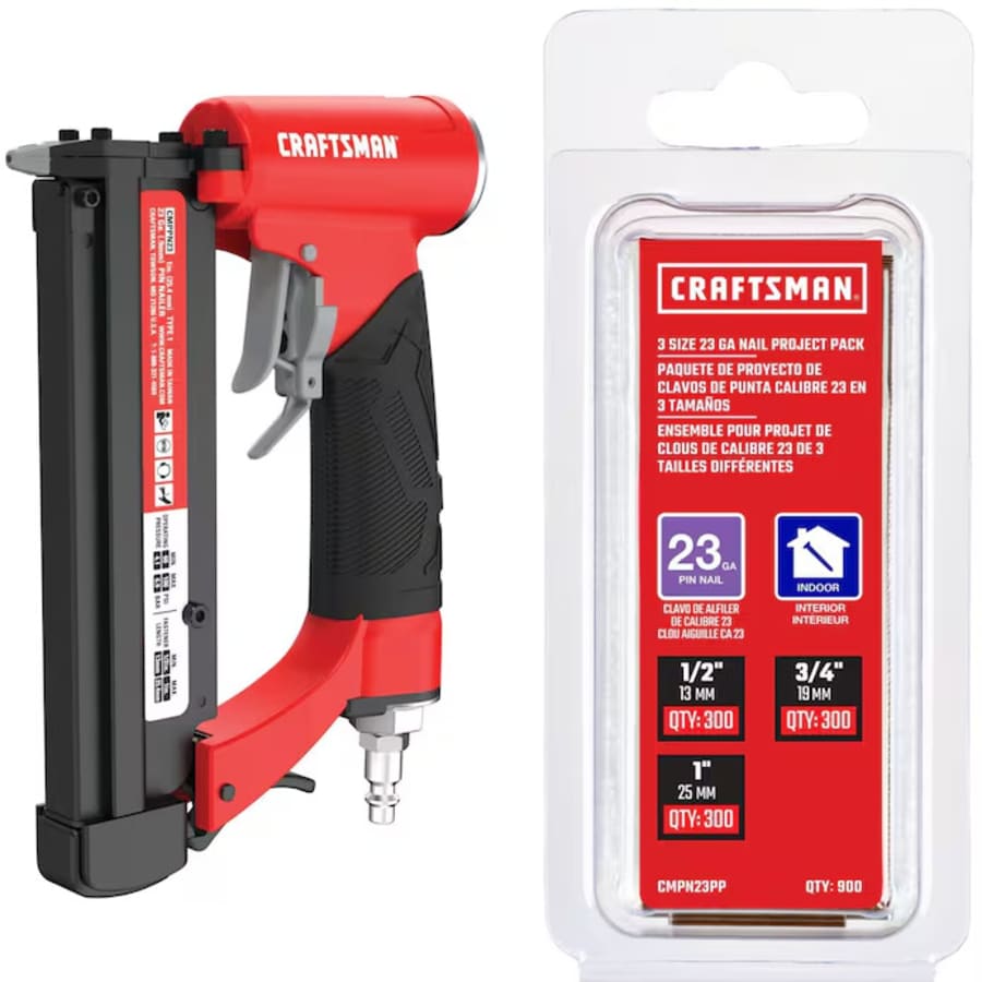 Craftsman 1" 23GA Pneumatic Pin Nailer w/ 900 Pin Nails: $100 Craftsman 1" 23GA Pneumatic Pin Nailer w/ 900 Pin Nails: $100