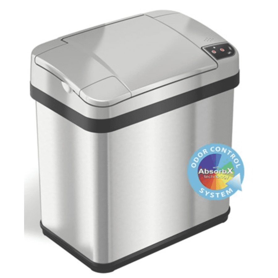iTouchless 2.5-Gallon Sensor Trash Can w/ Odor Filter: $25