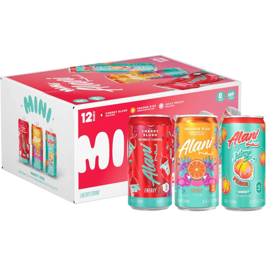 Alani Nu Zero Sugar Energy Drink 8.4-oz. 12-Count Variety Pack: $15 via Sub & Save Alani Nu Zero Sugar Energy Drink 8.4-oz. 12-Count Variety Pack: $15 via Sub & Save