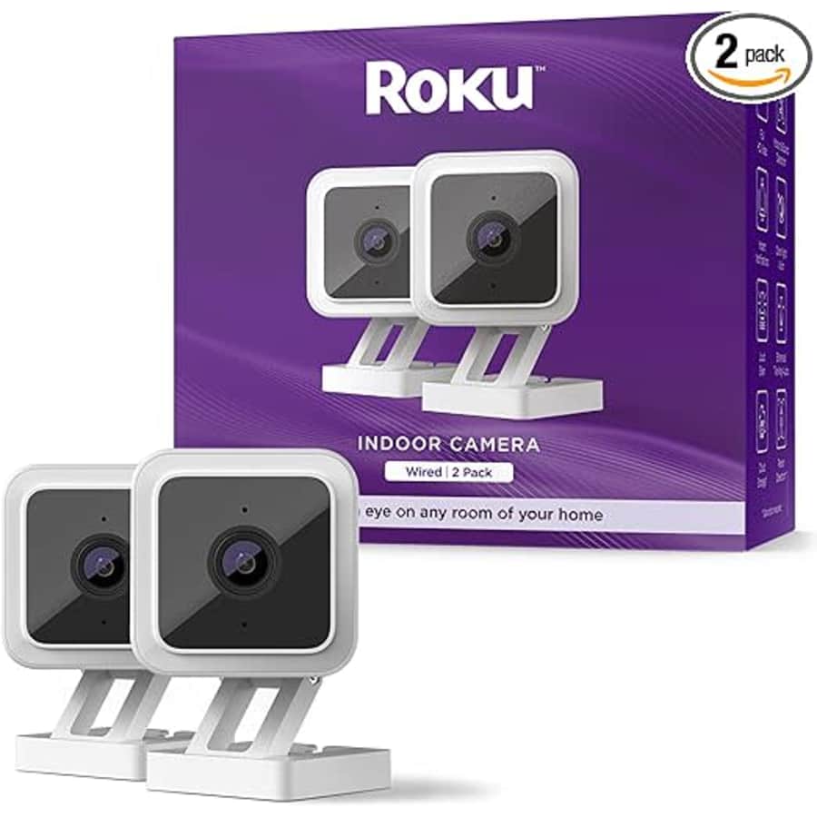 Roku 1080p Indoor Security Camera 2-Pack: $24.99