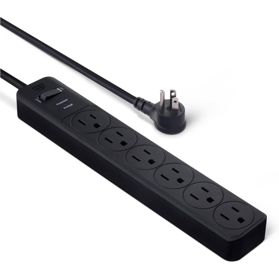 Amazon Basics 6-Outlet Surge Protector Power Strip: $6.90