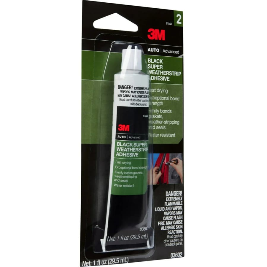3M Black Super Weatherstrip Adhesive 1-oz. Tube: $3 3M Black Super Weatherstrip Adhesive 1-oz. Tube: $3