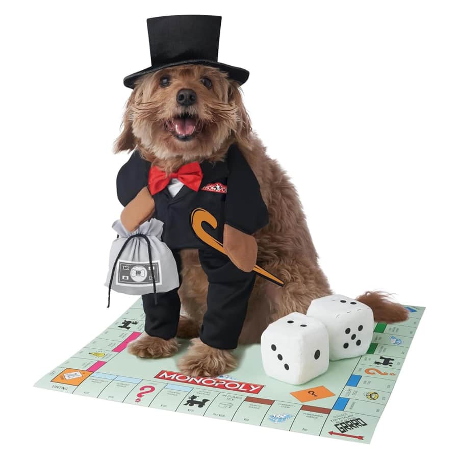Mr. Monopoly Large Dog Costume: $16.50 Mr. Monopoly Large Dog Costume: $16.50