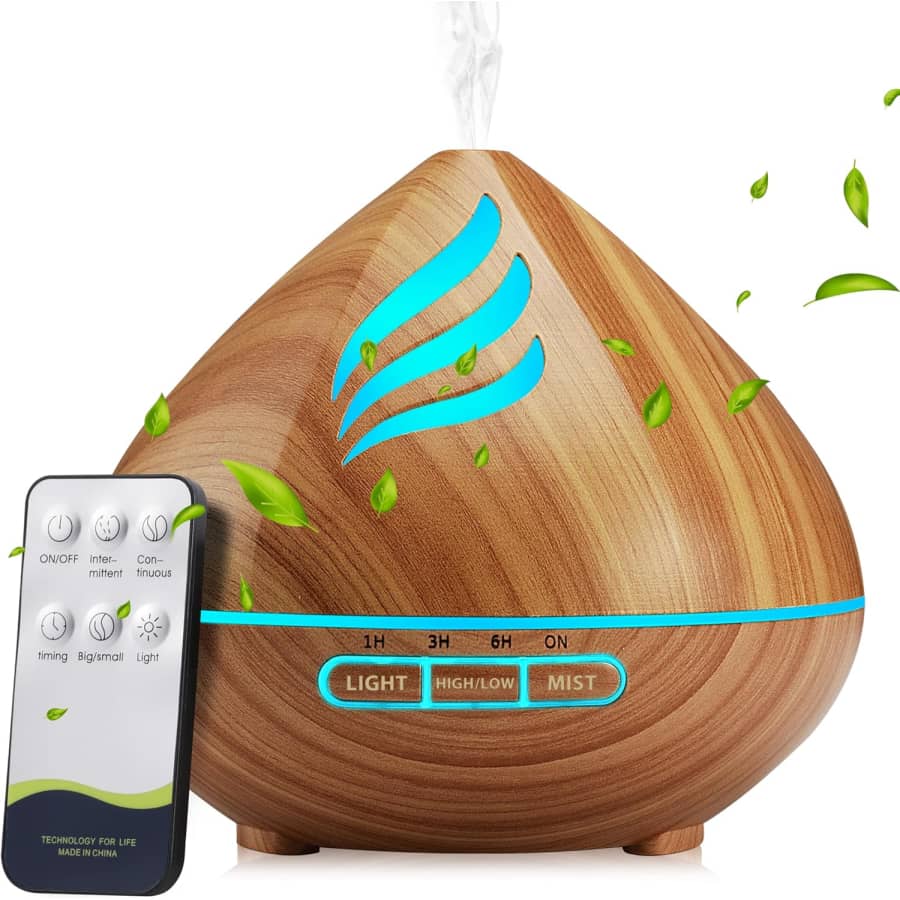 500ml Essential Oil Diffuser with Remote Control: $25.99