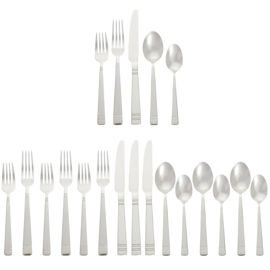 Amazon Basics 20-Piece Stainless Steel Flatware Set: $16.49