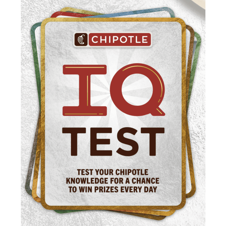 Chipotle IQ Test: Win offers from Aug 12 to 21 Chipotle IQ Test: Win offers from Aug 12 to 21