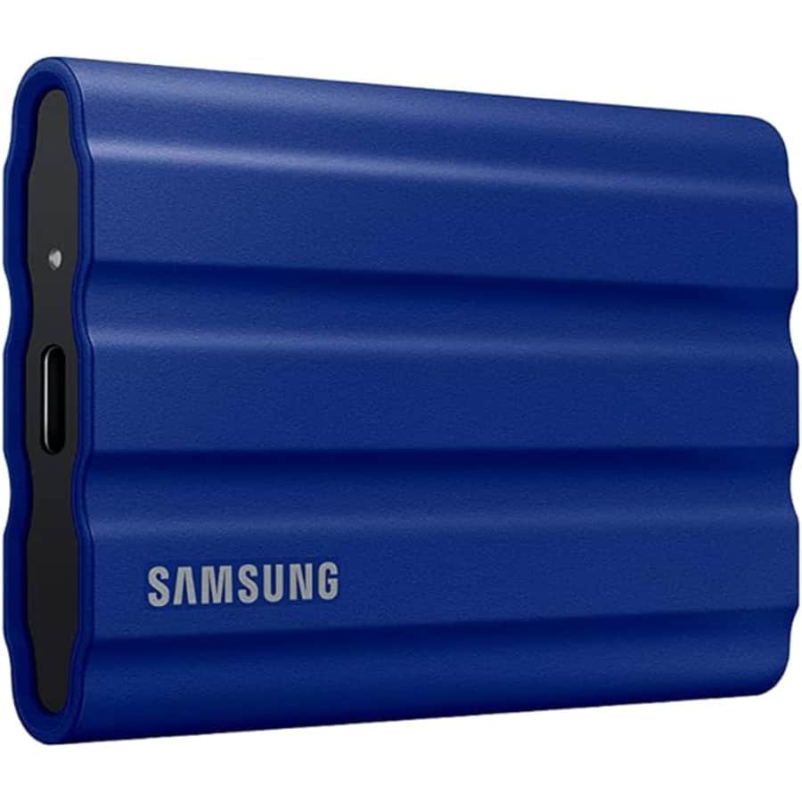 Samsung 1TB T7 Shield USB 3.2 Gen2 Portable SSD: $97