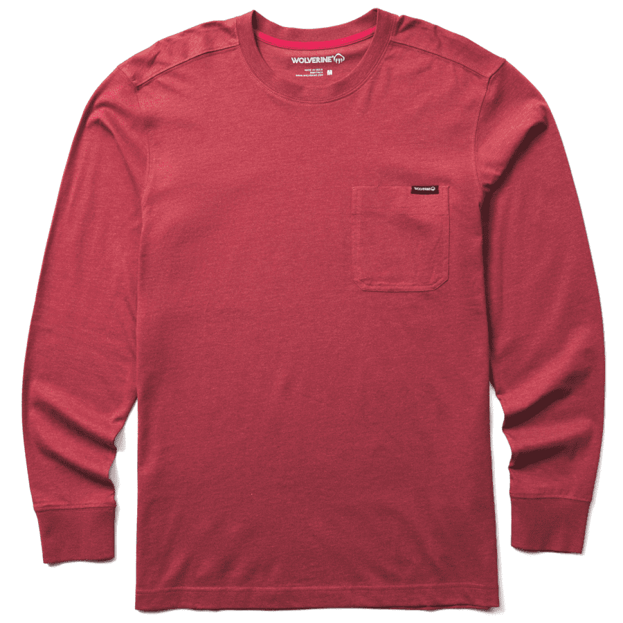 Wolverine Men's Classic Long Sleeve Pocket T-Shirt: $9