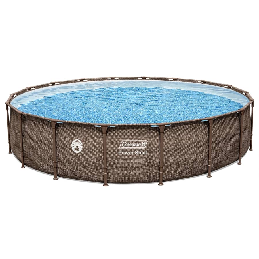 Coleman Power Steel 18' x 48" Round Metal Frame Above Ground Pool: $348