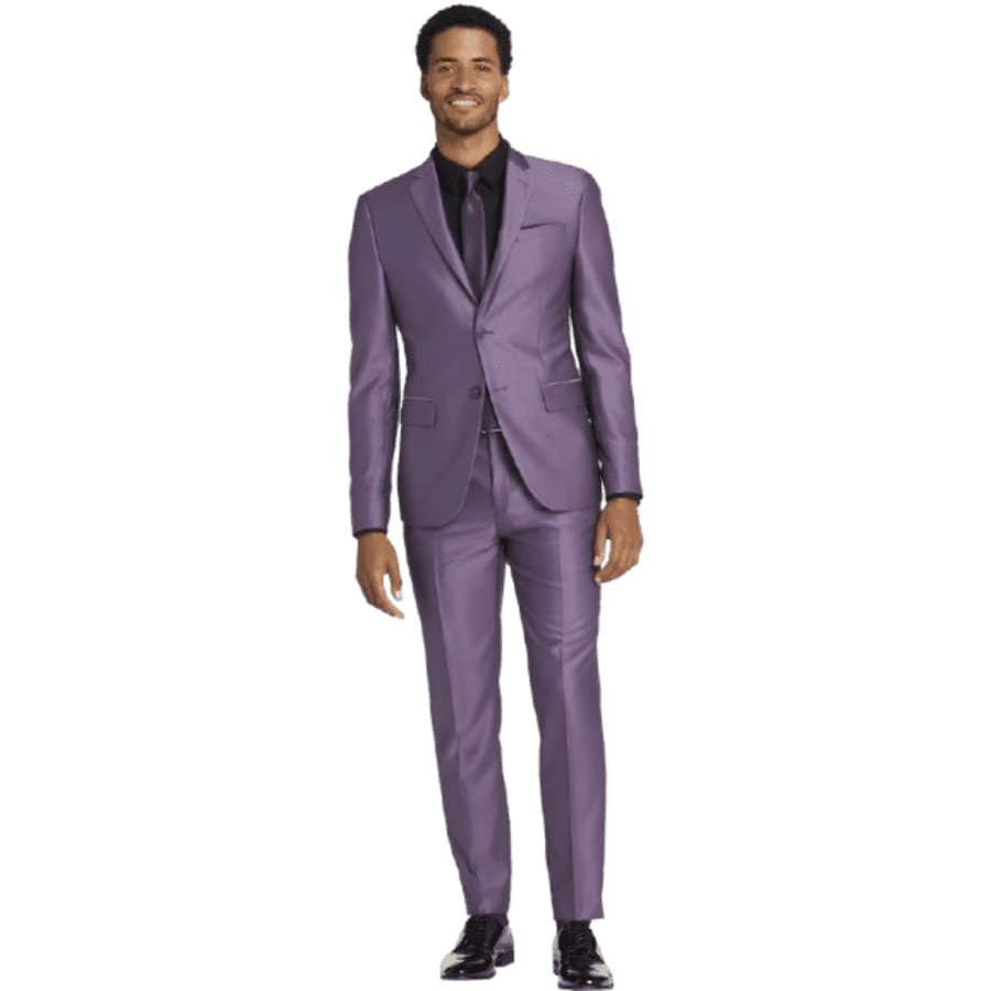 Egara Men's Skinny Fit Shiny Suit Jacket: $14.99