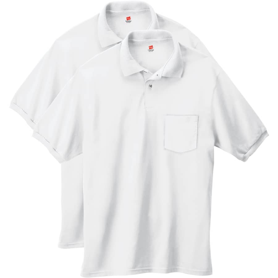 Hanes Men's Jersey Pocket Polo 2-Pack: $13.17 Hanes Men's Jersey Pocket Polo 2-Pack: $13.17