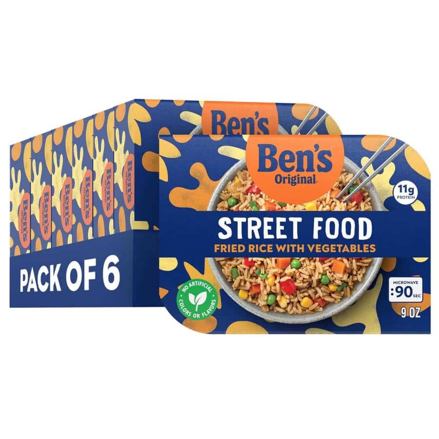 Ben's Original Street Food Fried Rice with Vegetables 9-oz. Prepared Entrée 6-Pack: $11 w/ Sub & Save Ben's Original Street Food Fried Rice with Vegetables 9-oz. Prepared Entrée 6-Pack: $11 w/ Sub & Save