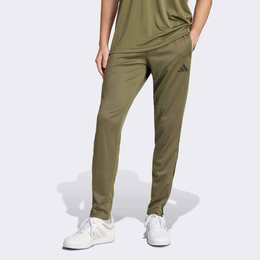 adidas Men's Sereno Aeroready Cut 3-Stripes Regular Slim Tapered Pants: $14