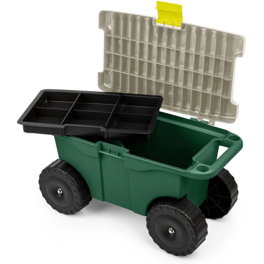 Nature Spring Garden Cart w/ Seat & Tool Tray: $26